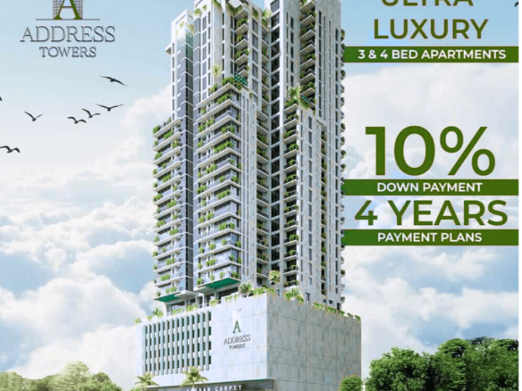 Address Towers Clifton Luxury 3-4 Bedrooms Flats For Sale In Khaliq uz zaman Road Clifton Block 8 Karachi