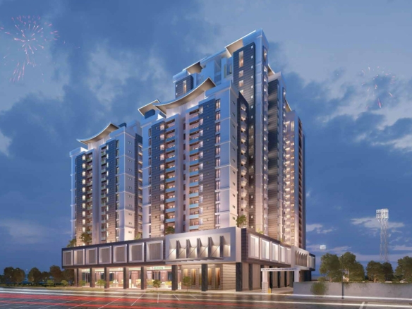 Front Elevation The Court Heights Karachi Luxury Flats for Sale In Karachi