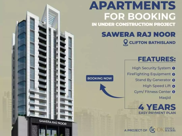 Sawera Raj Noor Luxury 3-Bed Flats for Sale in Bath Island Clifton