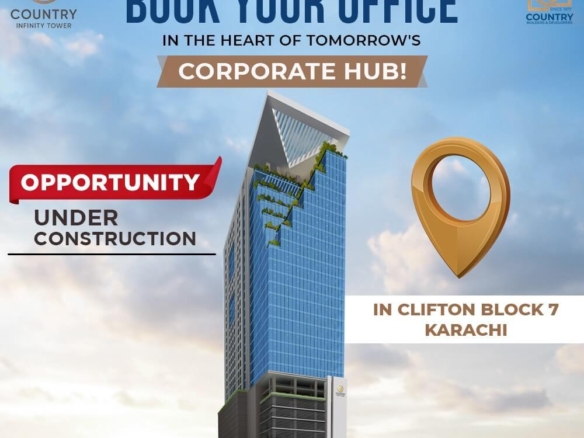 Country Infinity Tower: Premium Offices For Sale in Clifton
