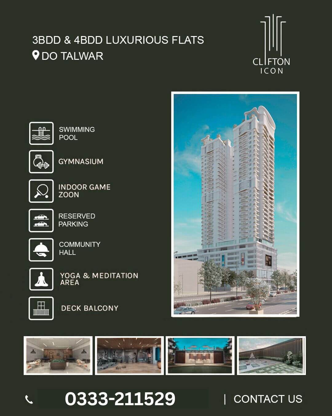 Clifton Icon Karachi - 3 & 4 Bedrooms Apartment For Sale In Clifton