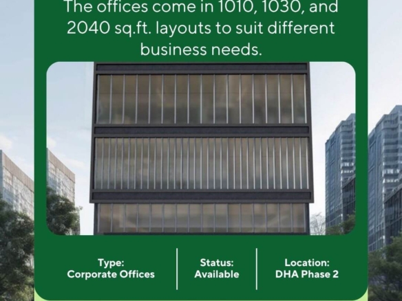Office For Sale In Dha Phase 2 on Booking in Main Khayaban -e- Ittehad,, Karachi